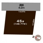 新潟市中央区紫竹山の土地の敷地図