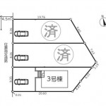 新潟市西区五十嵐1の町の新築住宅の配置図