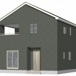 西区真砂3丁目の新築住宅【2号棟】の外観完成予定パース