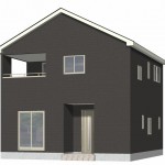 西区真砂3丁目の新築住宅【1号棟】の外観完成予定パース