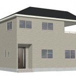西区五十嵐二の町第2の新築住宅の外観完成予定パース