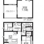 西区小針上山【2号棟】の新築住宅の間取図