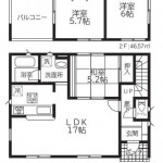 西区小針上山【1号棟】の新築住宅の間取図
