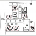 新潟市北区名目所の【新築住宅《全10棟》】の配置図