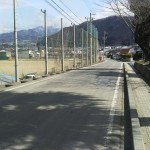 須坂市立常盤中学校：前面道路