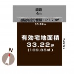 新潟市東区牡丹山の【土地】の敷地図