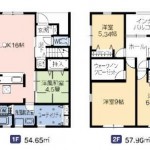 新潟市中央区鐙の【新築住宅《全2棟》】の2号棟間取図