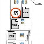 新発田市御幸町の新築住宅の新築住宅の区画図