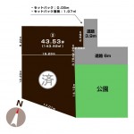 新潟市北区すみれ野の【土地《全2区画》】の敷地図