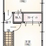 新発田市東新町の【中古住宅】のリフォームプラン例の2階間取図