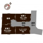 新潟市西区青山【土地《全4区画》】の敷地図