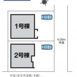 新潟市秋葉区小須戸の【新築住宅】の区画図