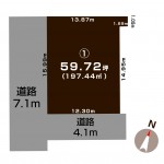 新発田市本町の【土地】の敷地図
