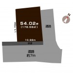 新潟市秋葉区北上の【土地】の敷地図