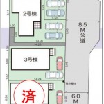 新潟市中央区山二ツの【新築住宅】の区画図