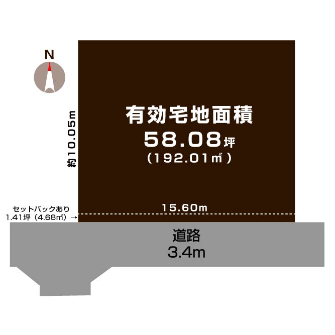 新潟市北区松浜の【土地】不動産情報の敷地図