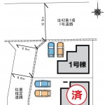 五泉市吉沢の【新築住宅】の区画図