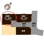 新潟市西区青山【土地《全4区画》】不動産情報の敷地図