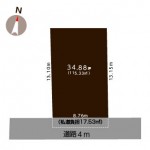 新潟市中央区鐙西の【新築住宅】の区画図