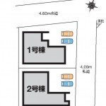 新潟市西区五十嵐中島の【新築住宅《全2棟》】の区画図