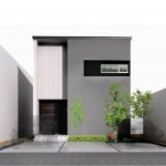 新潟市中央区鐙西の【土地】の建物プラン例の外観パース