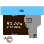 新潟市中央区南出来島の【土地】の敷地図