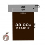 新潟市中央区鐙西の【土地】不動産情報の敷地図