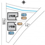 新発田市中央町の【新築住宅《全2棟》】の区画図