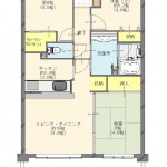 新潟市西区小針のマンションの間取図