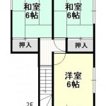 三条市中新の【中古住宅】の2階間取図