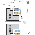 新潟市東区中木戸の【新築住宅《全2棟》】の区画図