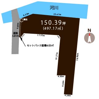 長野市大字鶴賀の【土地】の敷地図