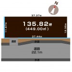 新潟市北区内島見の【土地】の敷地図
