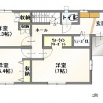 新潟市中央区天明町の【新築住宅】の1階間取図