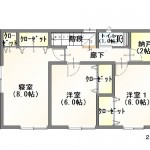 秋葉区下興野町の中古住宅の２階間取図		