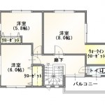 新発田市舟入町の【新築住宅】の2階間取図