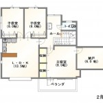 新潟市西区坂井砂山の【中古住宅】の2階間取図