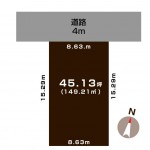 新潟市中央区米山の【土地】の敷地図
