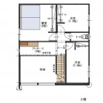 新潟市中央区鐙西の【新築住宅】の2階間取図
