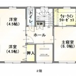新潟市北区嘉山の【中古住宅】の２階間取図